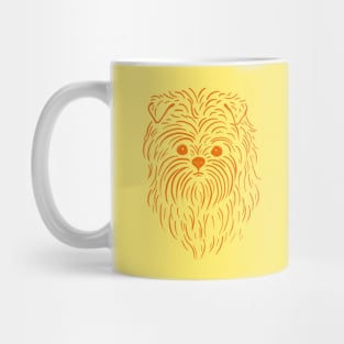 Affenpinscher (Yellow and Orange) Mug